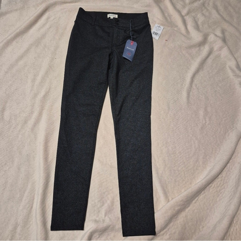 Rewind Black Double Button Ponte Bottoms Small